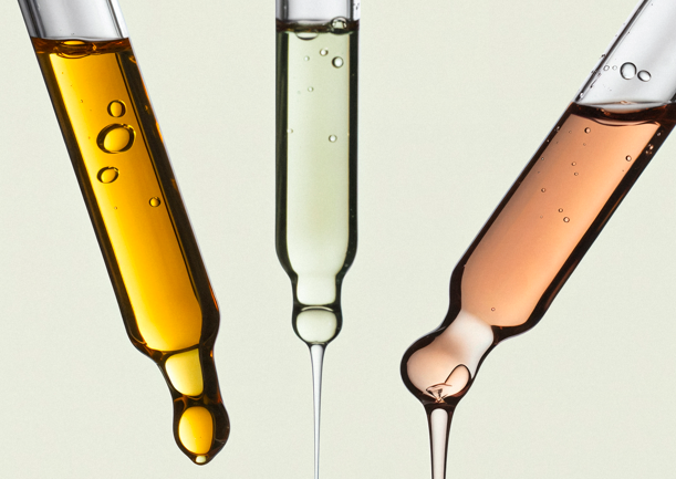 스포이드 3개에 담긴 각각의 성분