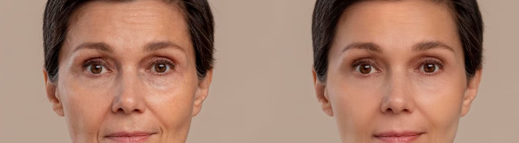 주름이 옅어진 여자