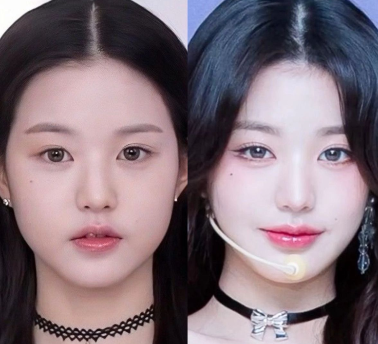 장원영 얼굴형 관리 전,후