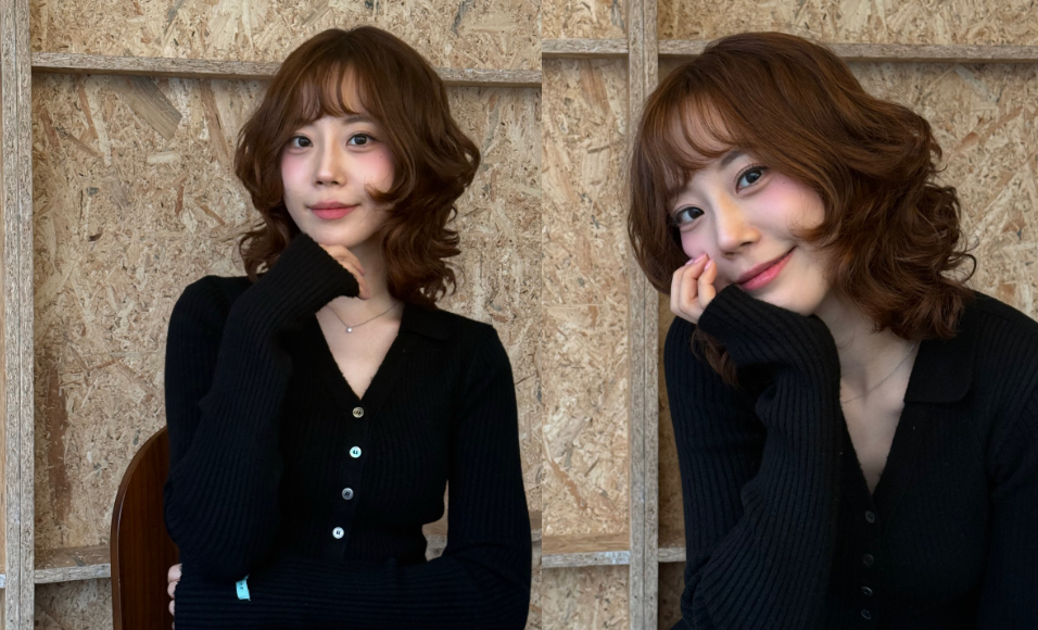 허영지 히피펌 단발히피펌 앞머