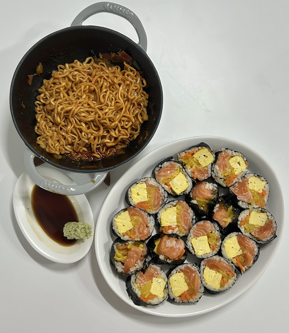 임산부 연어 요리 사케동 후토마끼 레시피 단백질 식단